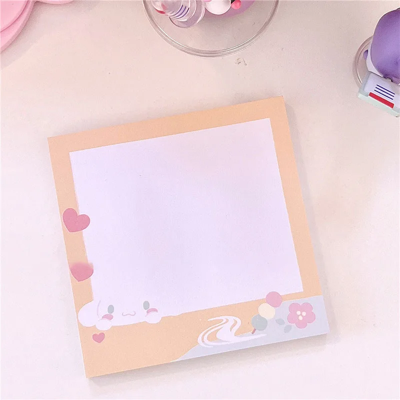 Kawaii Kuromi My Melody Cinnamoroll 8Cmx8Cm Diy Handbook Notepad Sanrioed Anime Cute Girl Heart Message Book Student