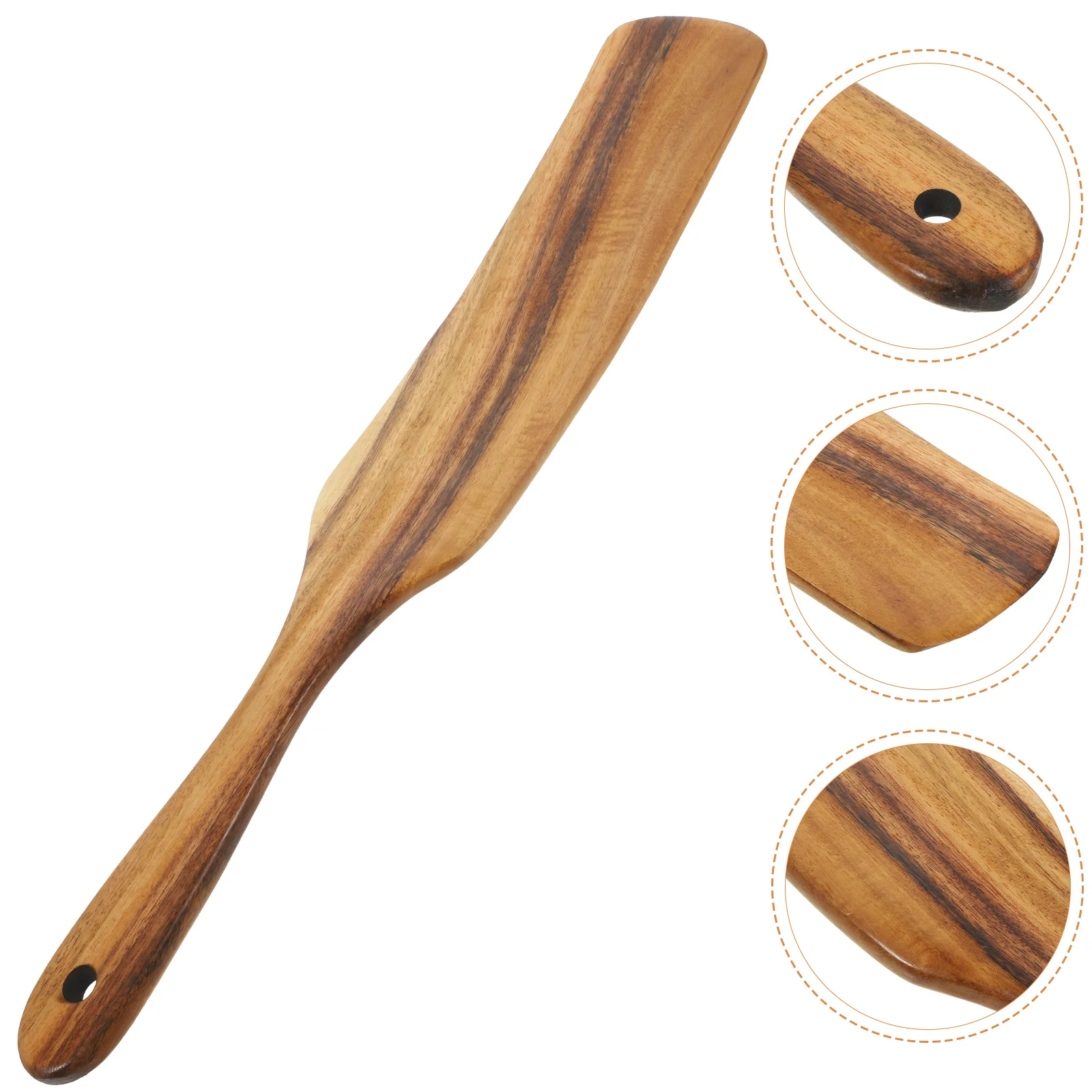 

European Style Long Handle Wooden Kitchen Utensil Elegant Utensils Cooking Spatula Turner Non-stick Handled Tool