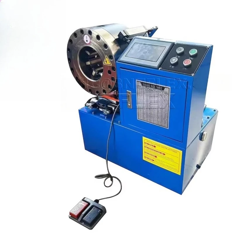 Customized CNC 1/4''-2'' Construction Machinery Parts 220V 380V Hydraulic Hose Crimping Machine 10 Set Dies BNTP69S Rubber