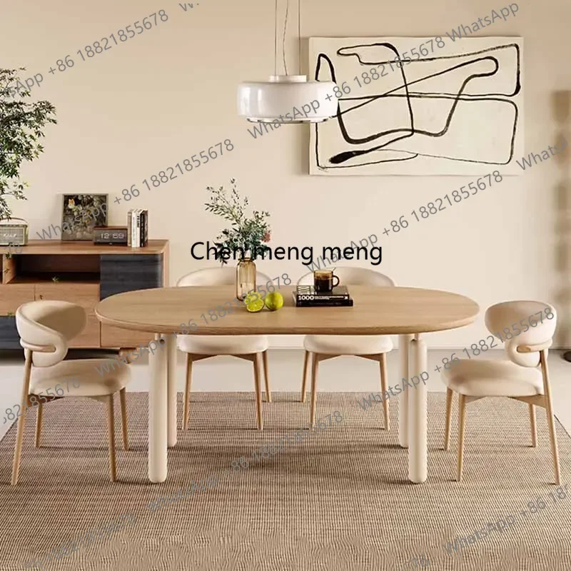 Display Oilproof Dining Table Wooden European Nordic Living Room Tables Conference Modern Center Mesas De Jantar Hotel Furniture