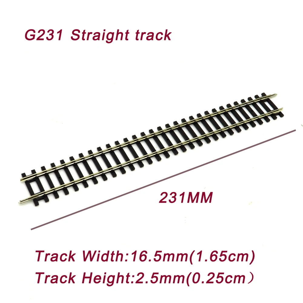 Ho Scale G231 Railway Train Track 1:87 Alloy Toys Materials Simulation Straight Track Kits for DIY Model Making/ Diorama 1PC