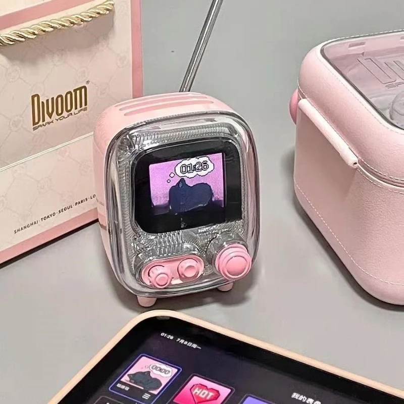 

Bluetooth speaker small TV retro radio album alarm clock gift small