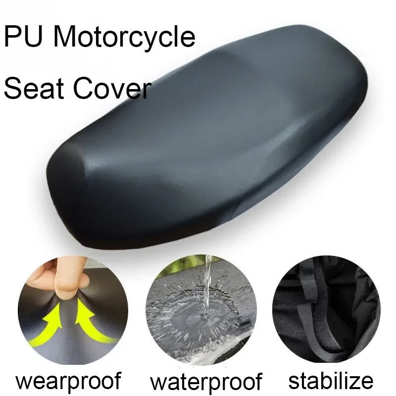 

80/88CM Motorcycle Seat Cover Waterproof Rainproof Leather Motorbike Scooter Cushion Seat Cover Protector Cover Motorcycle Parts