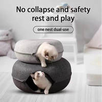 Donut Cat Bed Interactive Tunnel Pet Felt Indoor Toys Cats House Kitten Training Toy Cat Kennel Pets Supplies