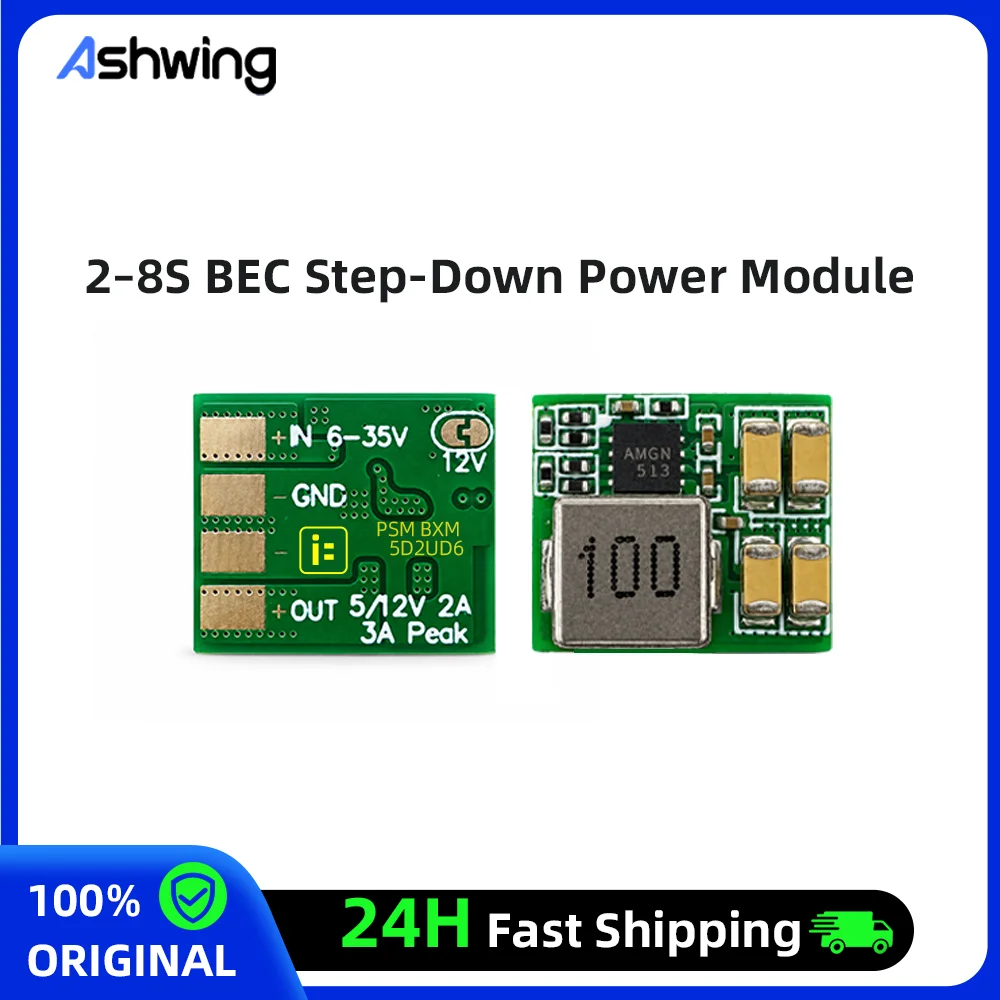 IFlight Micro 2-8S BEC 6V to 35V Step Down Voltage Regulator Module 5V 12V Output for FPV Racing Drone Quadcopter Fixed Wing