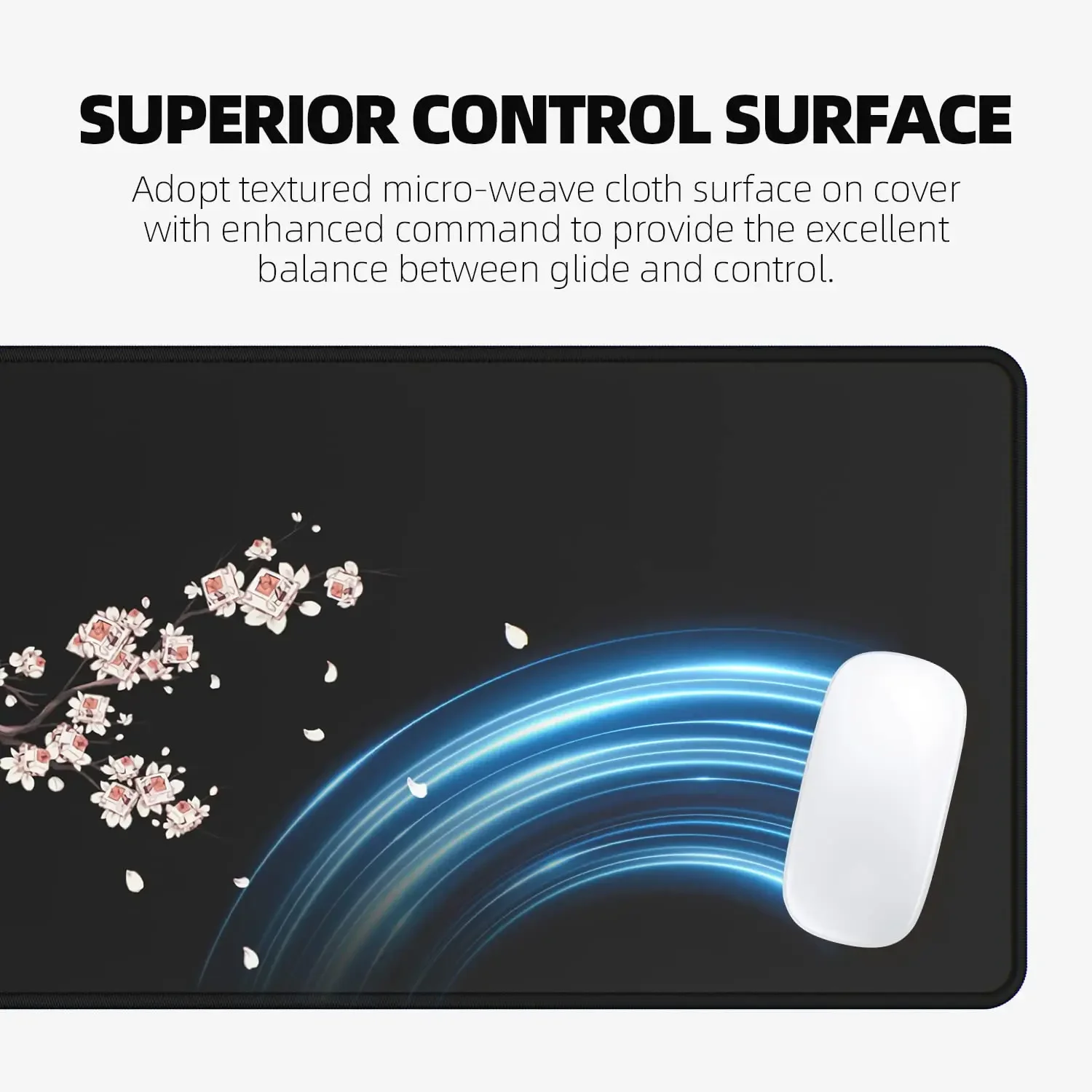 1 шт. большие коврики для мыши для стола, игровой коврик для мыши, коврик для мыши с прошитыми краями и нескользящей резиновой основой, удлиненный коврик для мыши