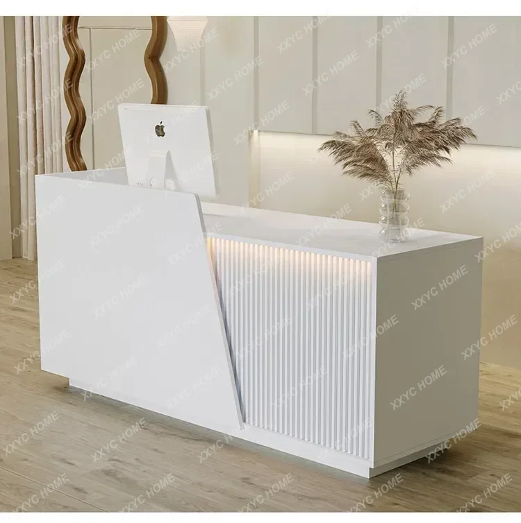 CXDZ Company Reception Counter Cashier Desk Office Table Designer Furniture Modern Minimalism High-end Luxury Schreibtisch Fur