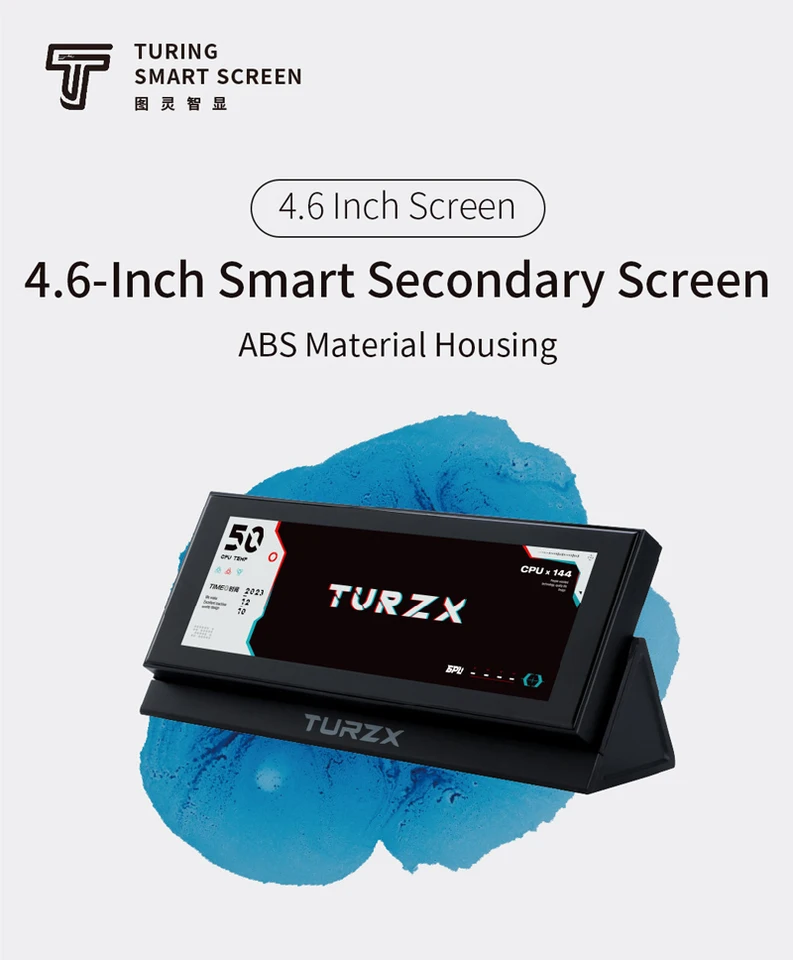 TURZX 4.6インチIPSセカンダリスクリーンUSBインターフェースCPU GPU