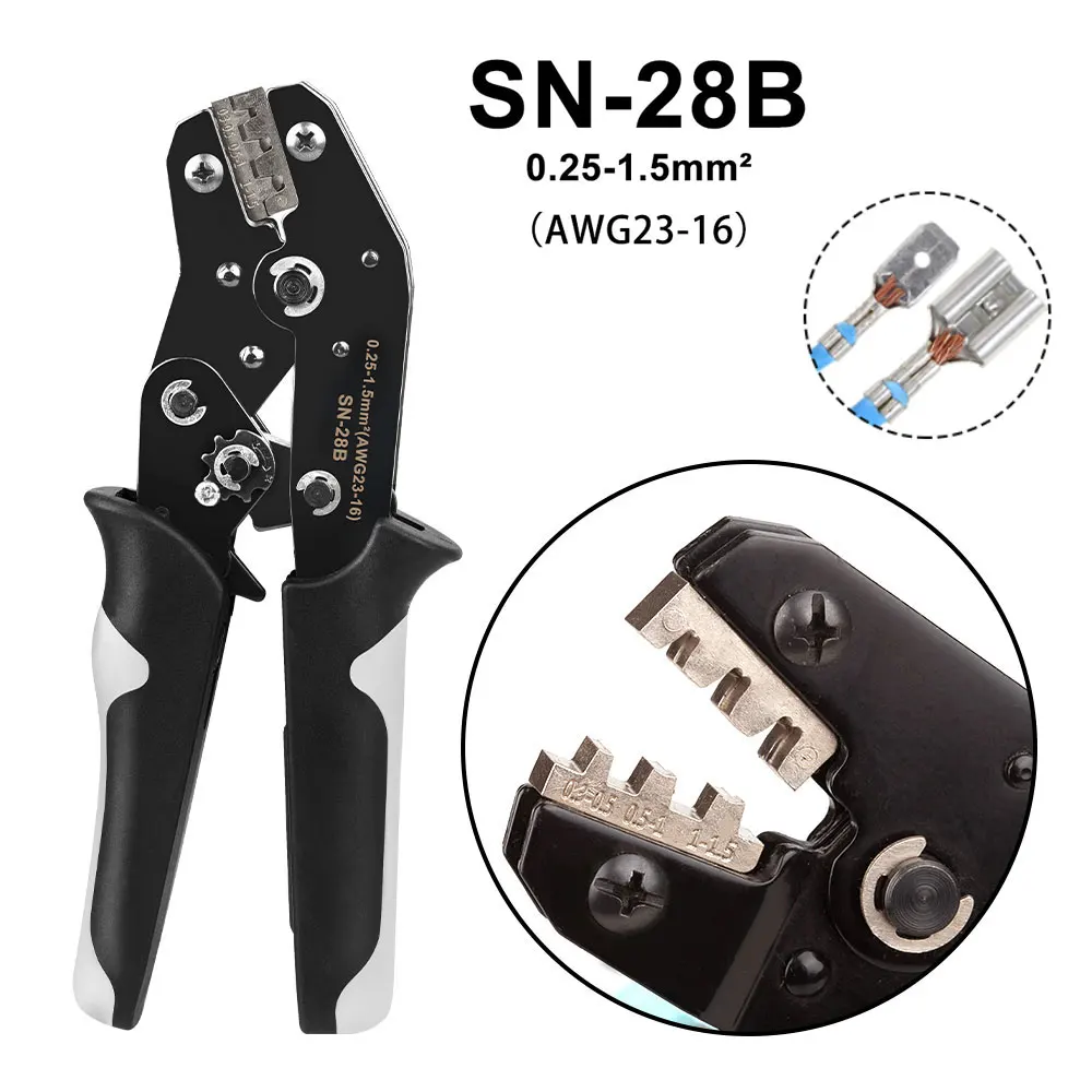 SN-2549 Ratcheting Crimping Plier for PH2.0/XH2.54/2.54/2.8/3.0/3.96/4.8/KF2510/JST Terminal Dupont Connectors Crimper Tool