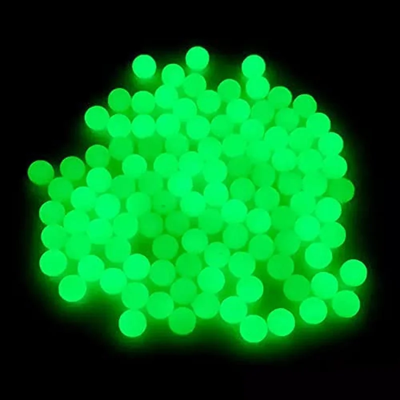 4/5/6/810mm Fishing Beads Luminous Glow in Dark Hard Plastic Fish Rig beads Saltwater fishing Lures Tackle