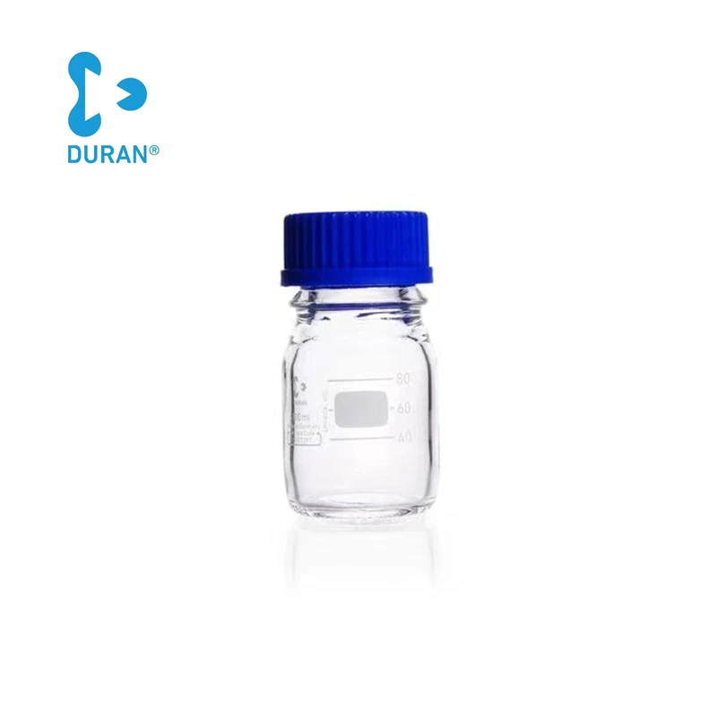 Duran/Schott Multipurpose Lab Glass Blue Cap Reagent Bottle High Borosilicate 3.3 Glass Chemical Resistance Sturdy Durable