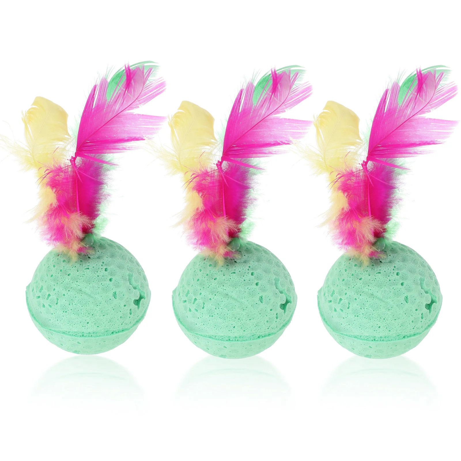 

3 pcs Foam Cat Colorful Balls Scratch Proof Feline Play Balls Interactive Ball For Cat Pet For Kittens Cats