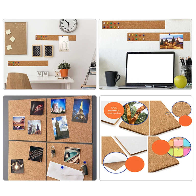 1/2/3mmThick Adhesive Cork Roll Liner Insulation Cork Roll For Drawer Lining Bulletin Board Coasters Door Signs Floor Wall