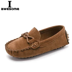 Zapatos informales de piel sintética suave para niños y niñas, mocasines de talla 21-35, novedad de primavera y verano, 2022