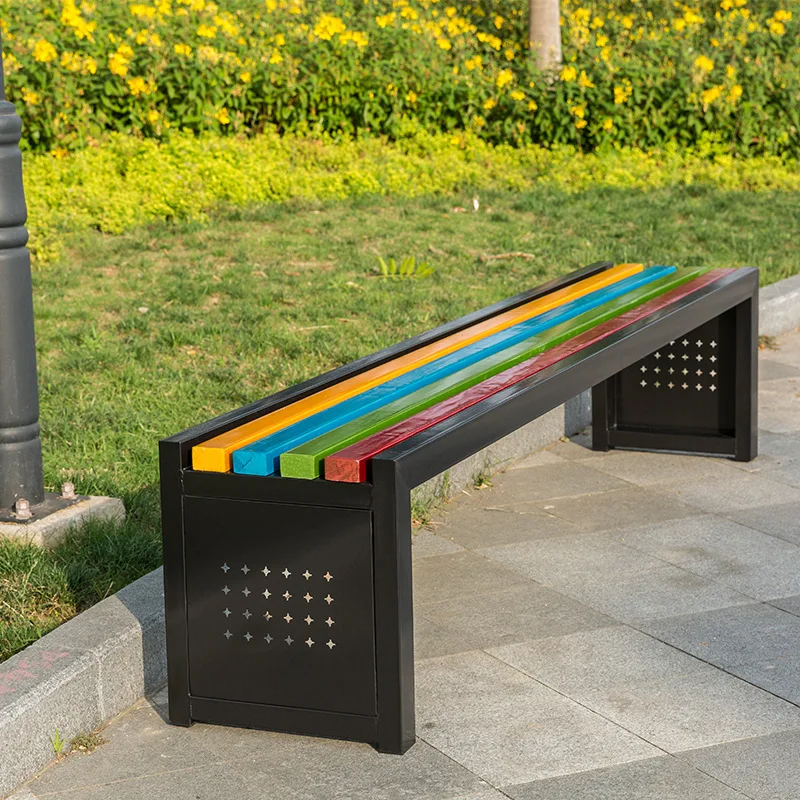 كرسي بارك في الهواء الطلق حديقة الراحة كرسي مقعد مربع مقعد الحمام الأحذية تغيير البراز الترفيه عارية الذراعين كرسي بارك #2