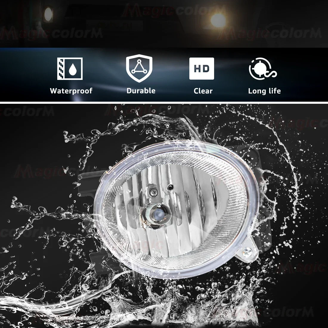 Car Fog Lamps For Honda Pilot 2009 2010 2011 Halogen Fog Lights Daylights Front Bumper Headlights DRL Daytime Running Lights 12V