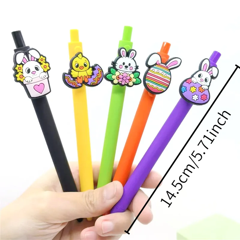 2025 New Easter Egg Ballpoint Pen Easter Themed Rabbit Patch Neutral Pen Holiday Gift Suitable for Office and School Use