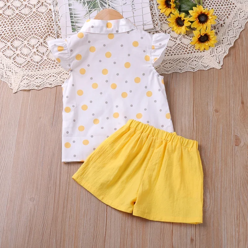 Humor Bear Girls Clothing Suits New Summer Sleeveless T-shirt+Shorts 2Pcs for Kids Clothing Sets Baby Clothes Outfits