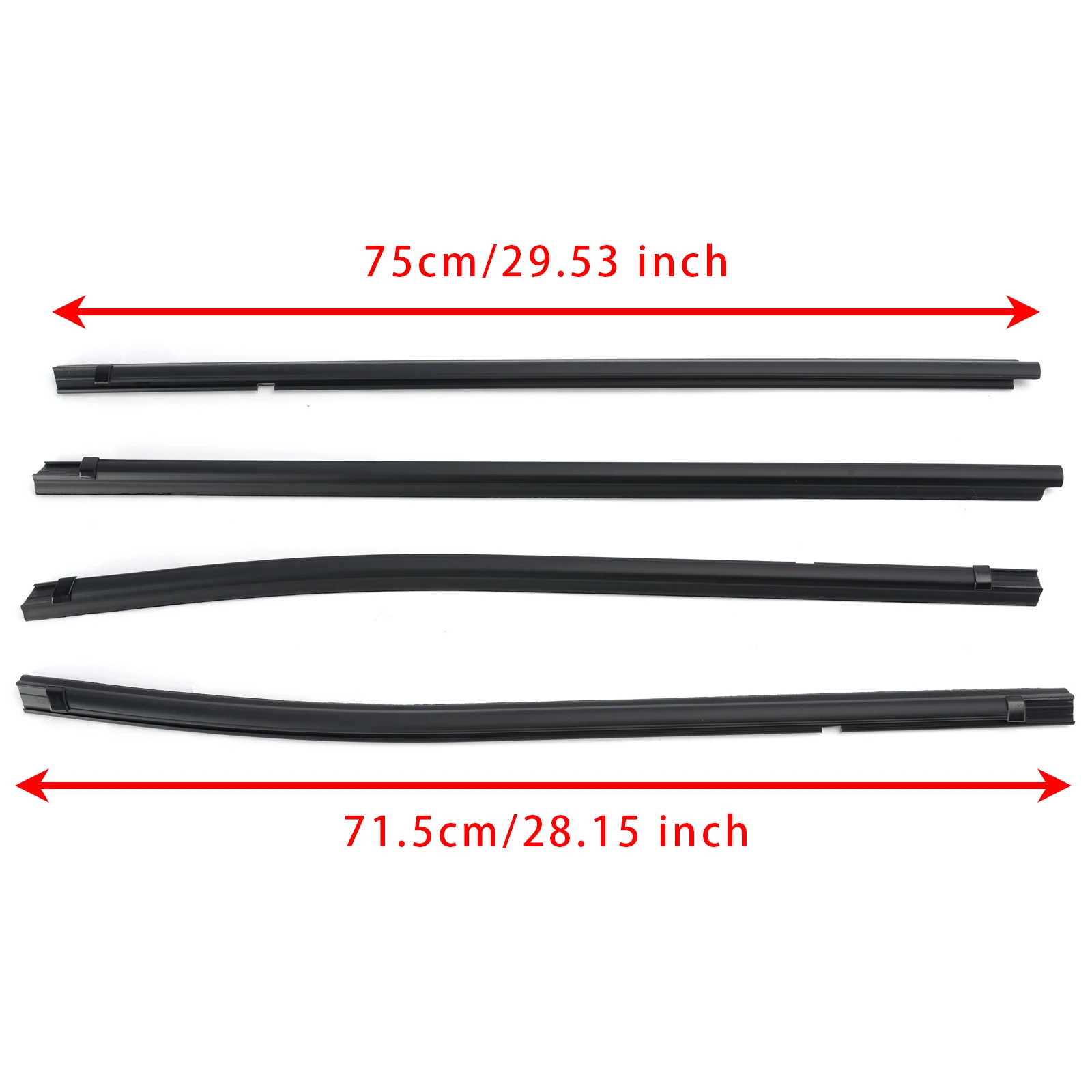 Artudatech 4PCS Door Weatherstrips 68161-04060 For Toyota Tacoma 2016 2017 2018 2019 2020 2021 2022 2023 Car Accessories