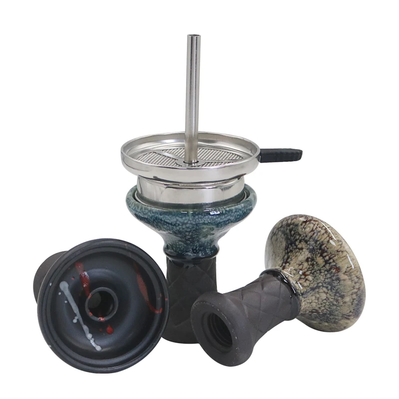 

Ceramic Shisha Bowl Funnel Hookah Head Holder for Charcoal Tobacco Burner Narguile Chicha Hookah Charcoal Screen