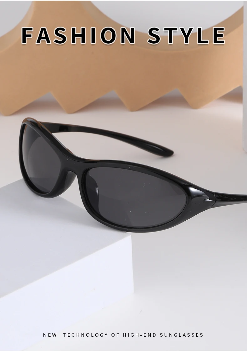 Y2K Punk Sportsonnenbrille für Männer und Frauen, integrierte Sonnenbrille, Markendesigner, Vintage-Sonnenbrille, UV400, Punk-Mode-Sonnenbrille – Detail 2