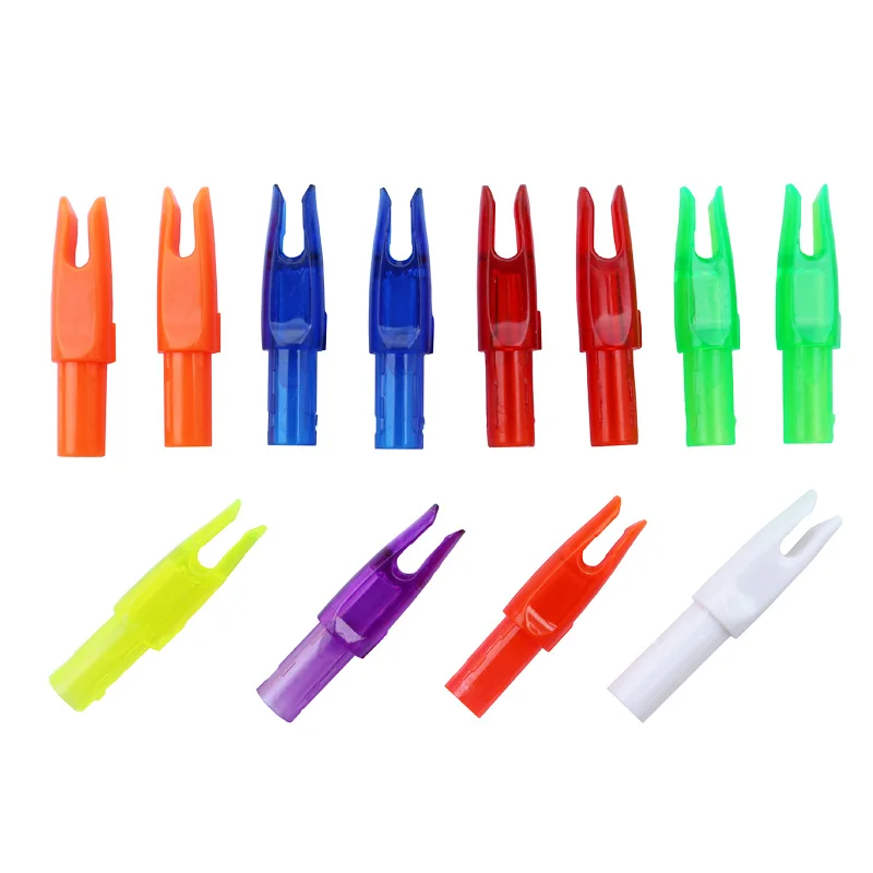 50pcs Arrow Nocks For Carbon Arrow Shaft I.D 6.2mm Plastic Arrow Tails DIY Arrow Knocks Replacement Archery Hunting shooting