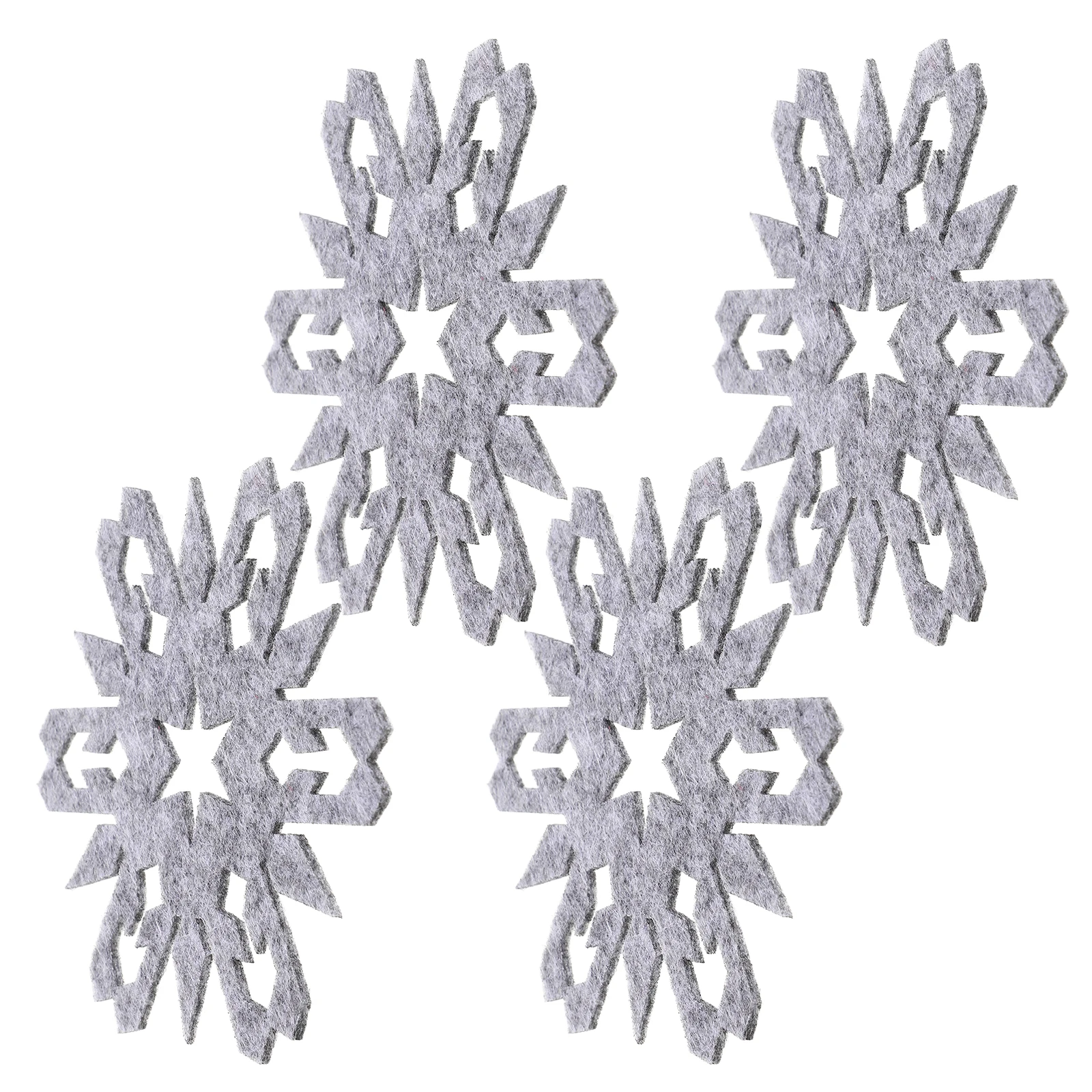 

4pcs Christmas Snowflake Coasters Festive Cup Mats Non-Slip Heat Resistant Table Decor Xmas Party Supplies Reusable Insulation