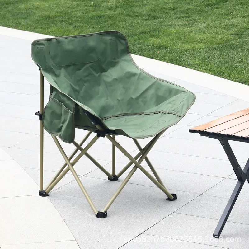 

Outdoor Folding Chair Moon Chair Camping Portable Fishing Mazar Stool Travel Recliner Picnic Table and Chairs