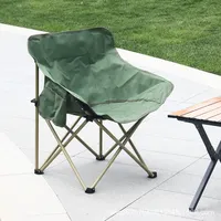 Outdoor Folding Chair Moon Chair Camping Portable Fishing Mazar Stool Travel Recliner Picnic Table and Chairs