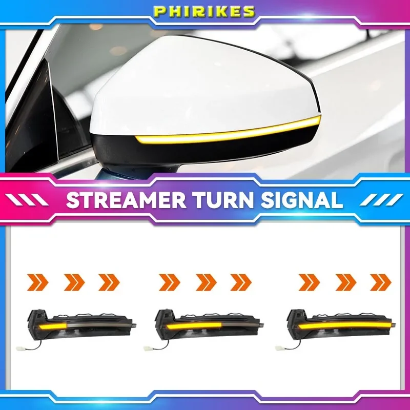 

Set of 2 For Audi A3 8V S3 RS3 2014-2020 LED Dynamic Turn Signal Rearview Mirror Indicator Light Turn Signal