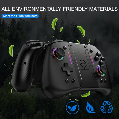Беспроводной геймпад LinYuvo KS42 с RGB подсветкой для Nintendo Switch — пример использования
