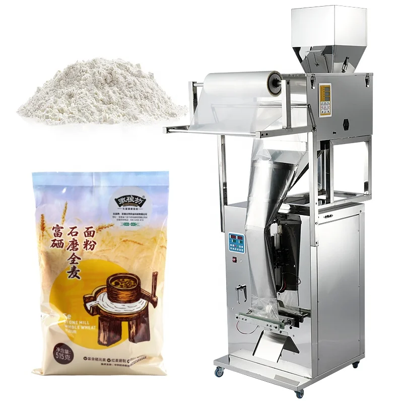 Powder Plastic Pouch Semi Automatic Large Fill Machine Baoneng Packaging Food Weighing Bag Filling Machine