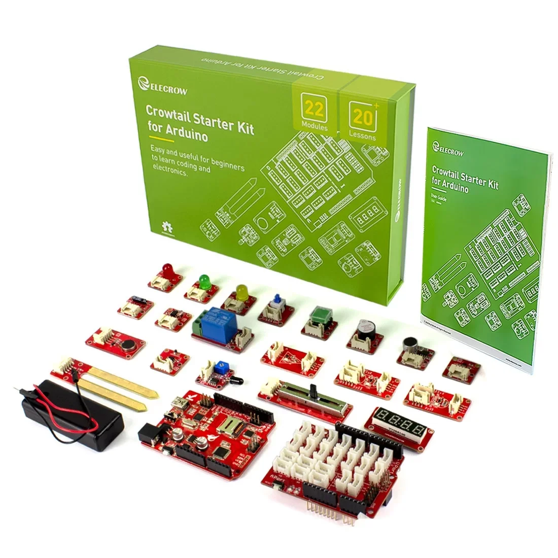 crowtail starter kit para arduino componente eletronico faca voce mesmo kit programacao learning kit para iniciantes com 22 licoes para arduino 01