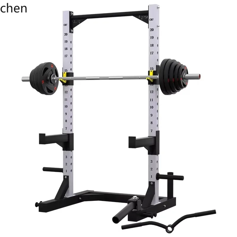 Squat Rack Free Bench Press Rack Multifunctional Commercial Fitness Equipment Barbell Half Frame Bench Press Combinationx31