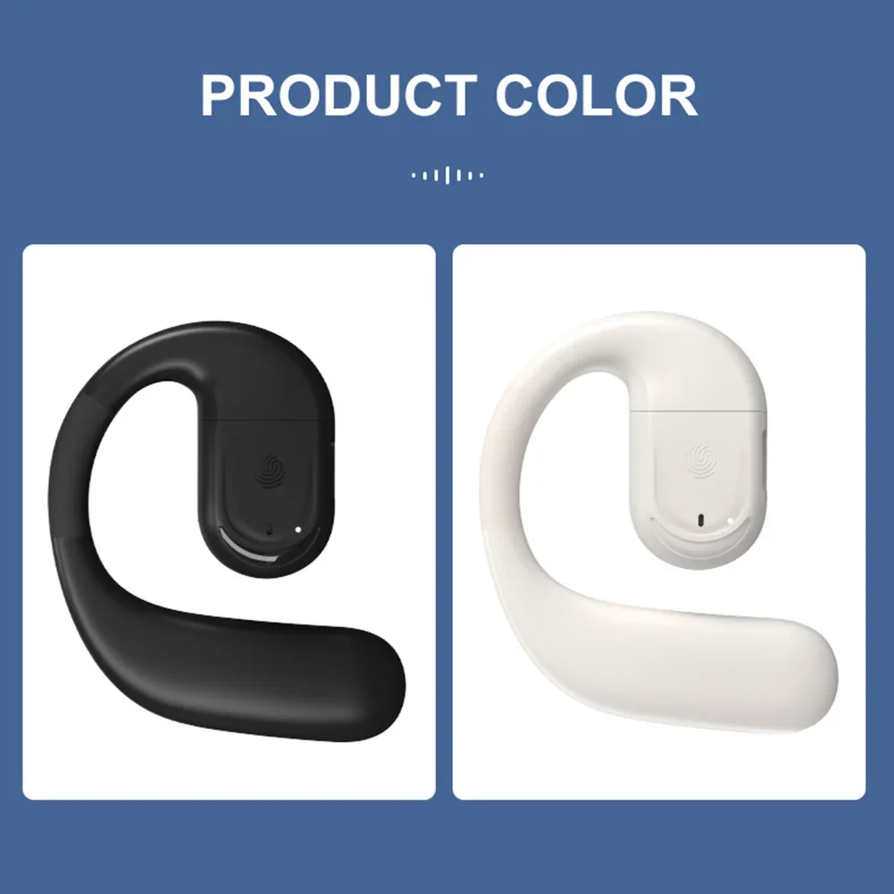 Bluetooth 5.4 zakelijke oortelefoon Draadloze enkele hoofdtelefoon met HD-microfoon Oorhaak HiFi Stereo Muziekoordopjes voor Xiaomi Samsung-telefoon