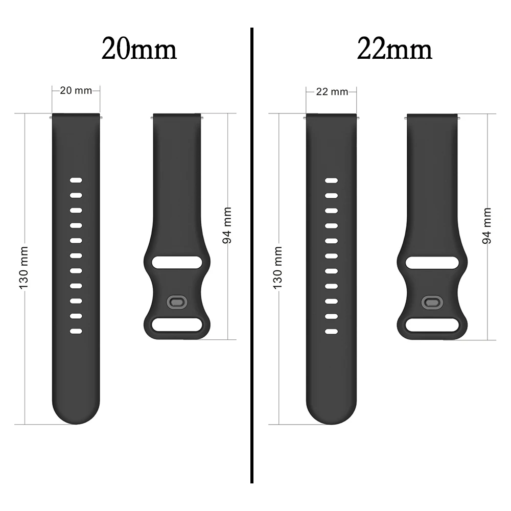 Pulseira Universal de Silicone para Huawei, Strap para Honor Watch 4 Pro, Xiaomi Watch S3, ES, Mibro Color, 20mm, 22mm