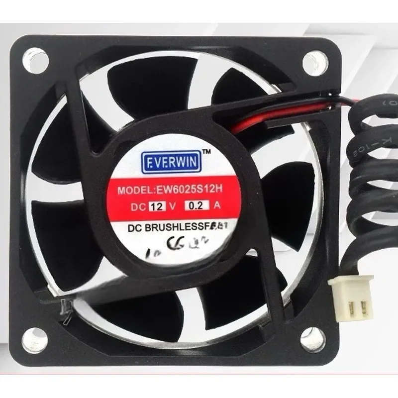 for EW6025S/B12/24H DC Fan 6cm Silent Ball Bearing DC12V 24V Chassis Cooling Fan Power Dissipation Heat Sink Ventilation