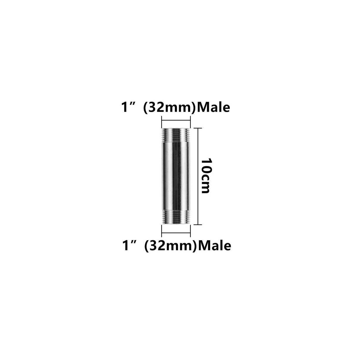 1Pc Edelstahl Doppel Außengewinde Verlängerung Rohr 1/2 "3/4" 1 "Garten Bewässerung Haushalt Dusche Wasser Rohr joint 8 ~ 30cm Lange – Detail 19
