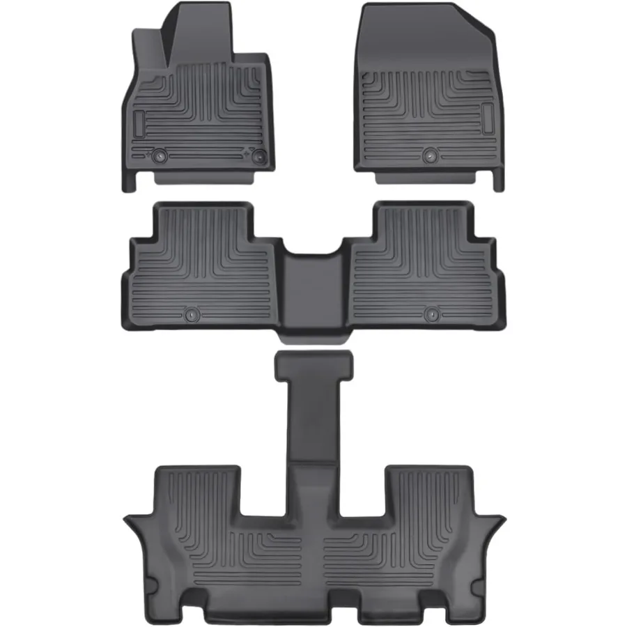 

All Weather TPE Floor Liners Compatible with Kia Telluride 20202025 for 1st 2nd 3rd Row AntiSlip Black Car Carpet Mats with Enh