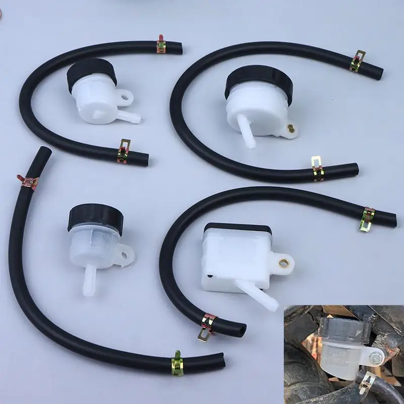 Motorcycle Universal Lever Brake Oil Tank Foot Brake Master Cylinder Oil Cup Fluid Bottle Reservoir Dirt Bike Scooter Pitbike