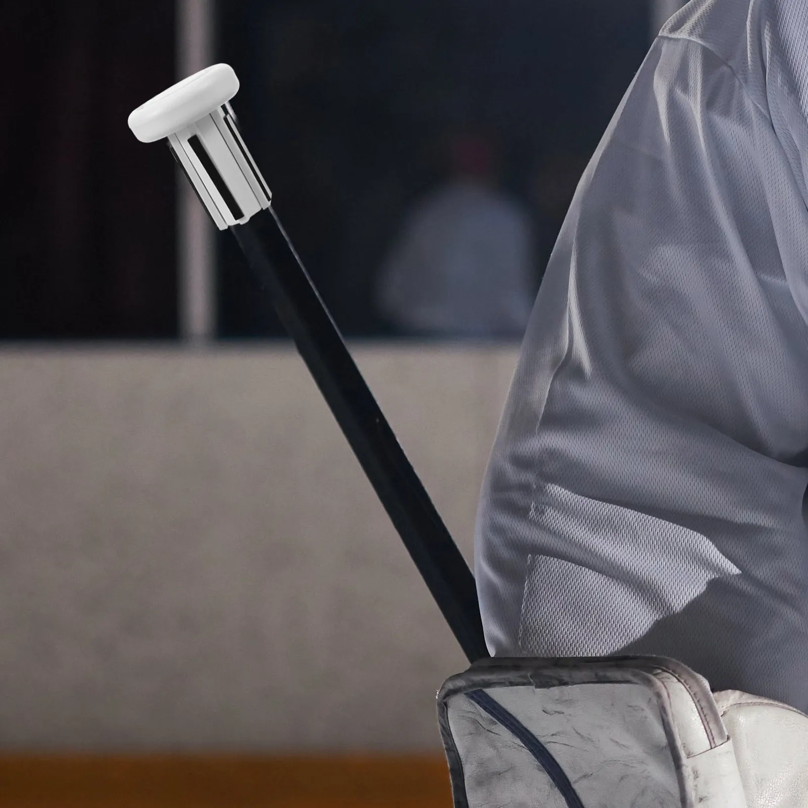 

Stick End Protectors White Sturdy ABS Material Special Shaped Design Replaceable Covers for Hockey Tips Protecting Parts Easy