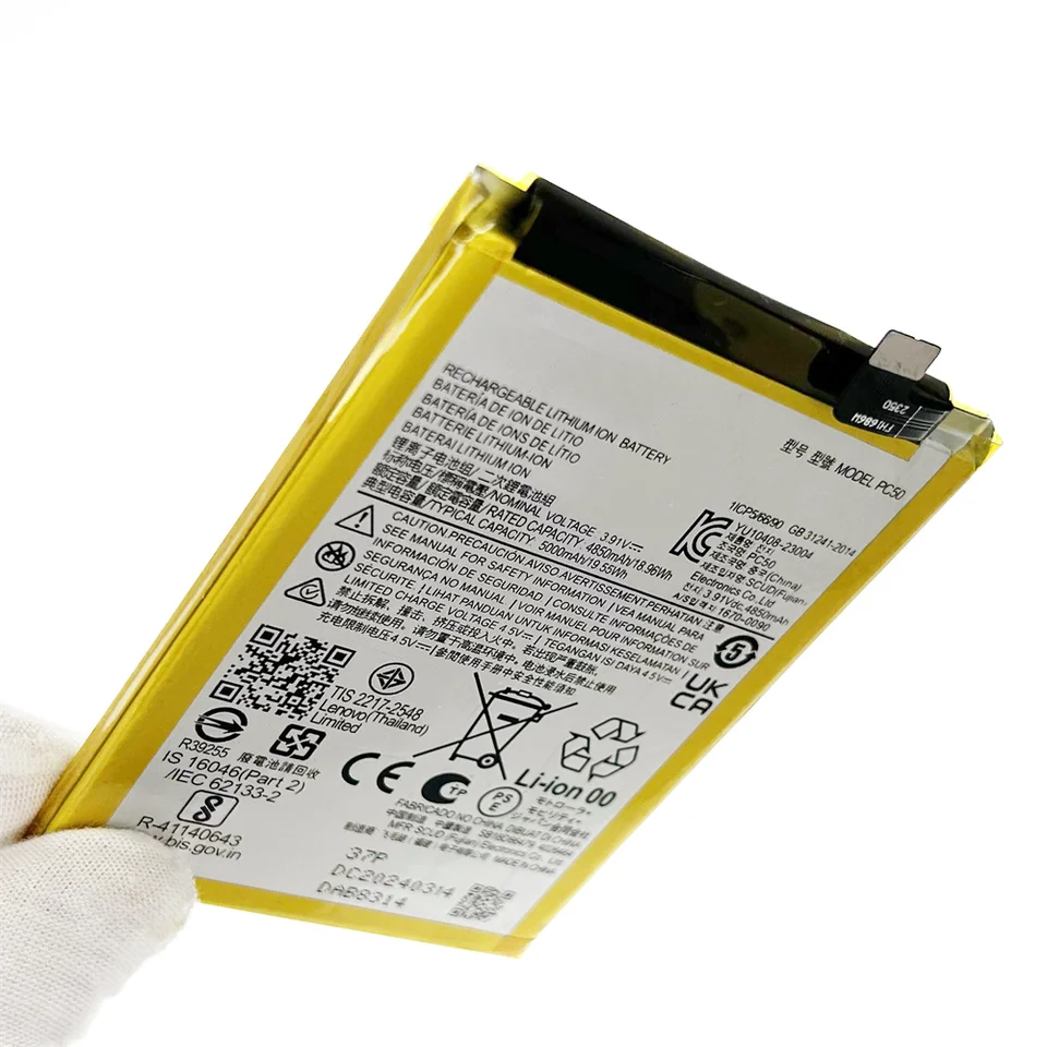 Batería PC50 5000mAh 100% genuina y nueva para Motorola G54 XT2343-3, batería de repuesto para teléfono 2