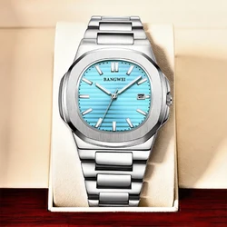 2025 New LIGE Luxury Watch Men Business Waterproof Male Clock Luminous Date Stainless Steel Square Quartz Men Watch reloj hombre