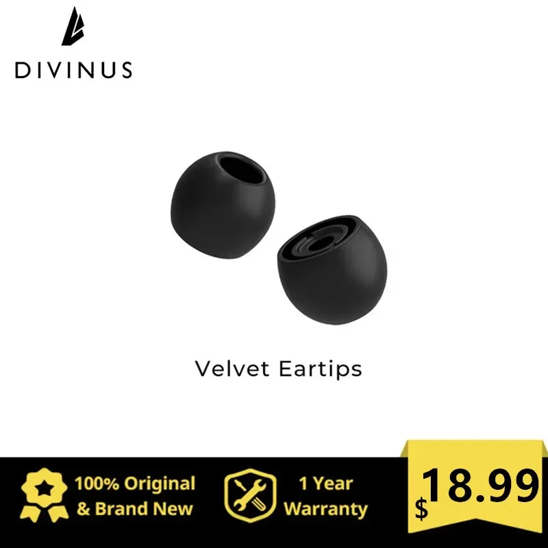 ELOIT/DIVINUS Velvet Silicone Earphones Ear Tips for Nozzle Size 3-5mm, Soft Deeply Eartips For IEMs Earbuds AFUL Performer 5/8