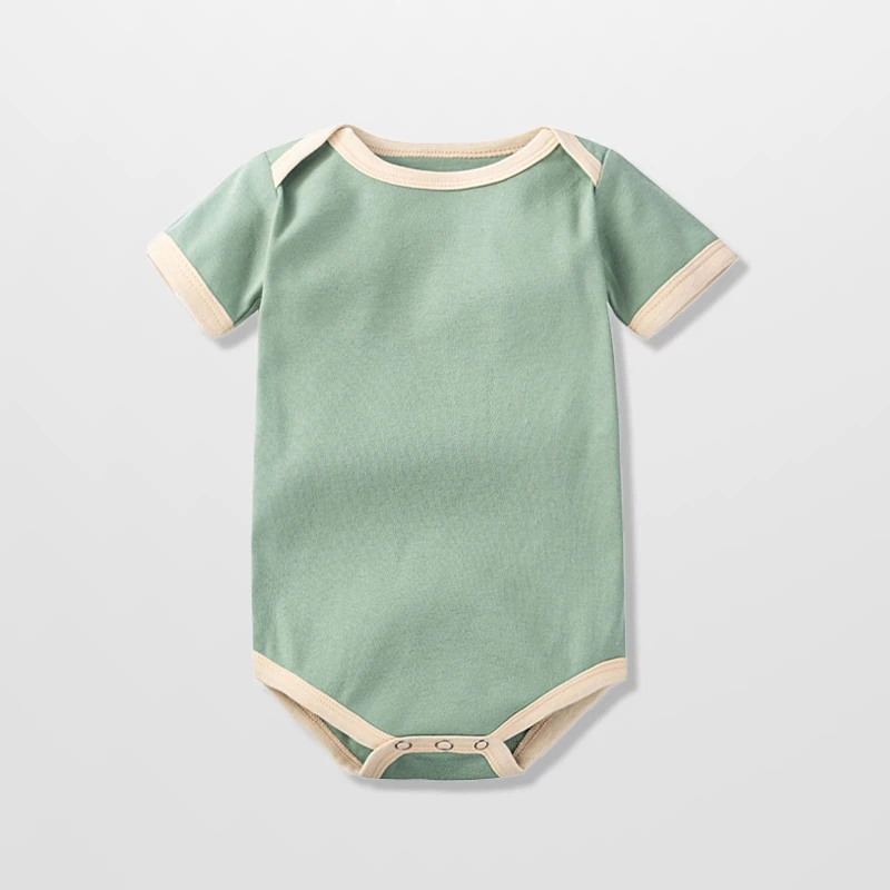 Baby Bodysuits Boys Girls Short Sleeve Onesies Bodysuit One-piece 100% Cotton for Infant Unisex Summer Tops