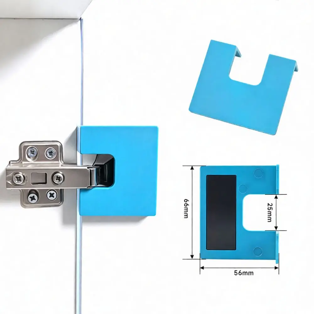 Aluminum Alloy Hinge Installation Locator Cabinet Door Hardware Mounting Tool Magnetic Fixing Jig Precise Positioning Gadget