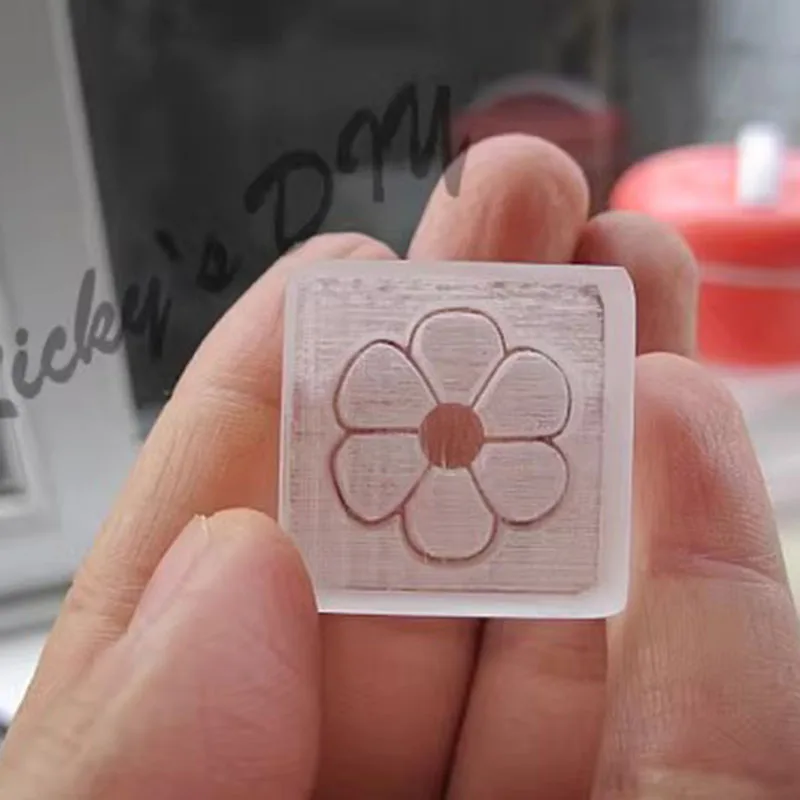 Flower Pattern Soap Stamp Acrylic Custom Sealing Seal For Handmade Diy Soap Making Chapter