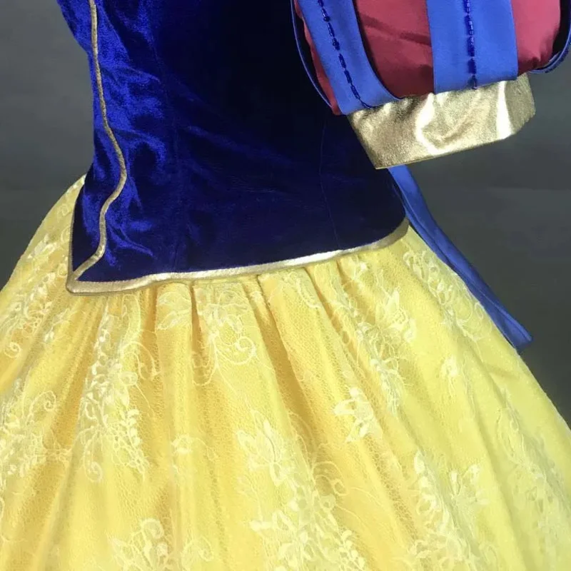 Topkwaliteit Sneeuw Prinses Cosplay Kostuum Jurk Voor Halloween Feest Volwassen Vrouwen Meisje Op Maat Gemaakt