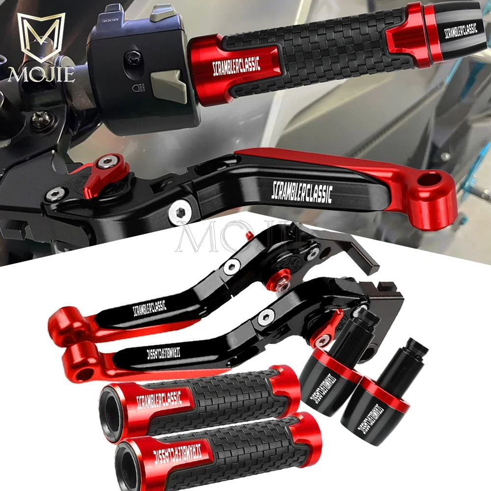 

Aluminum Motorcycle Adjustable Brake Clutch Levers Handlebar Grips Ends For Ducati SCRAMBLERCLASSI Scrambler Classic 2019 2020