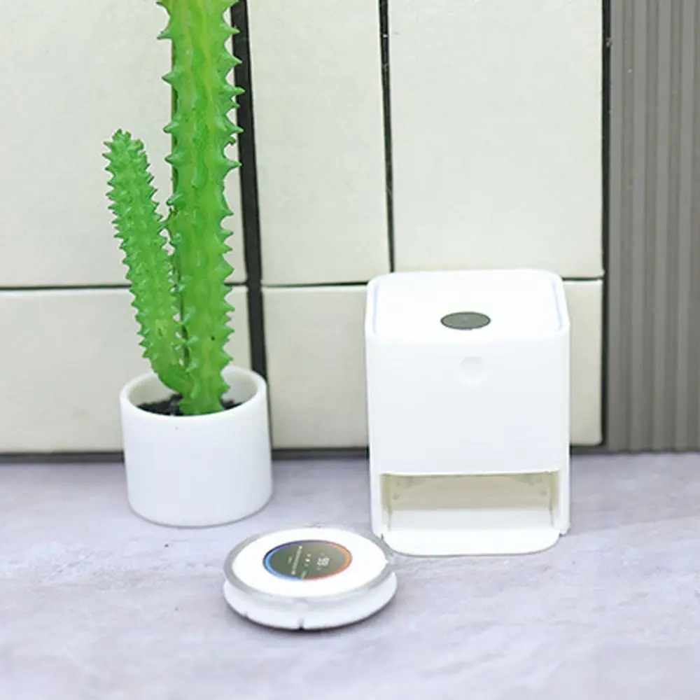 1:12 Scale Dollhouse Robotic Vacuum Scene Model White Mini Robot Vacuum Cleaner Playing House Photo Props Dollhouse Furniture